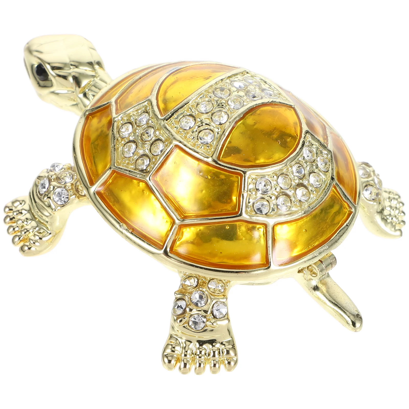

Elegant Turtle Design Metal Jewelry Box Zinc Alloy Trinket Holder Versatile Storage for Small Items Home Office Decor
