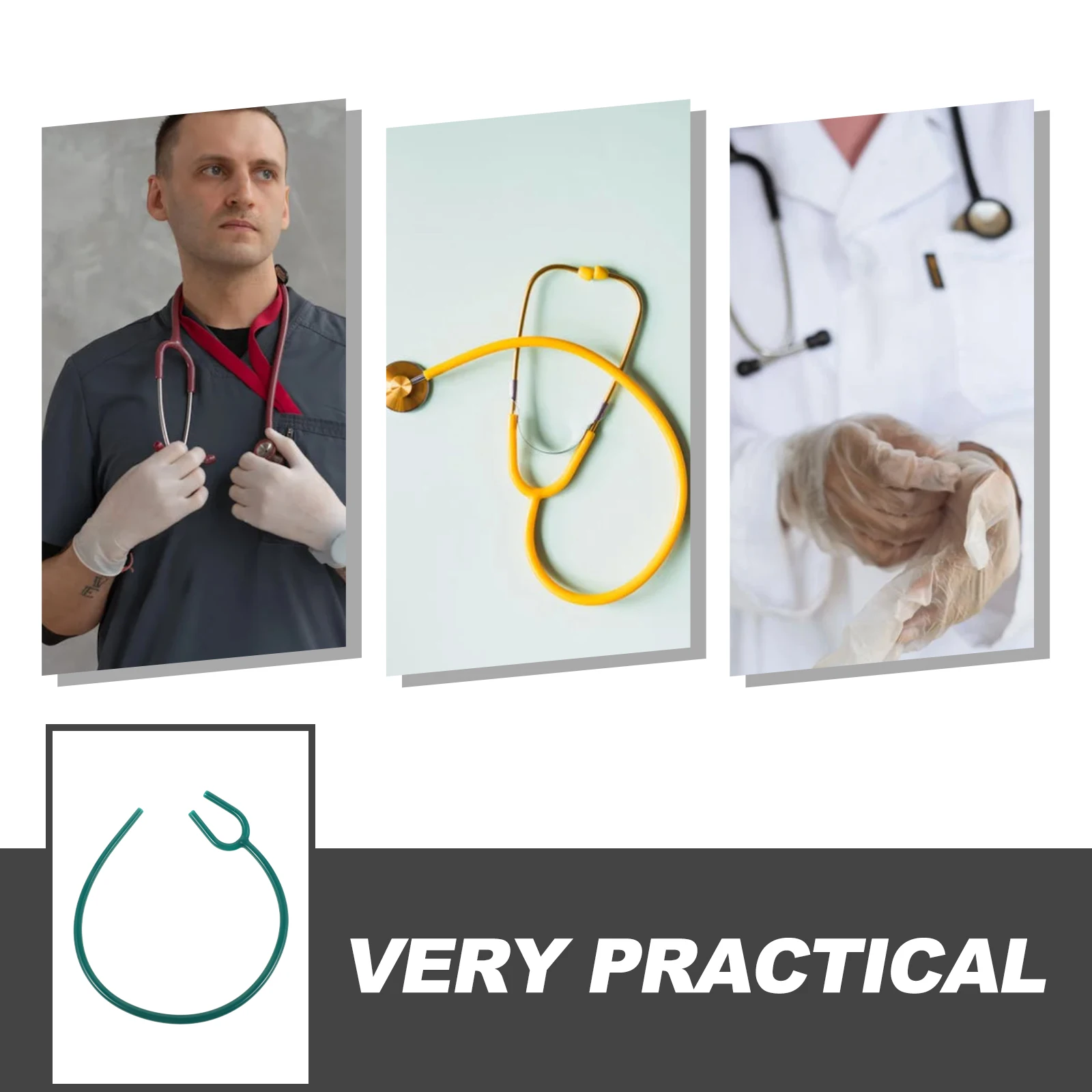 

3pcs Extension Tube Replacement Stethoscope Tubing Lightweight Medical Stethoscope Accessories For Auscultation Teaching