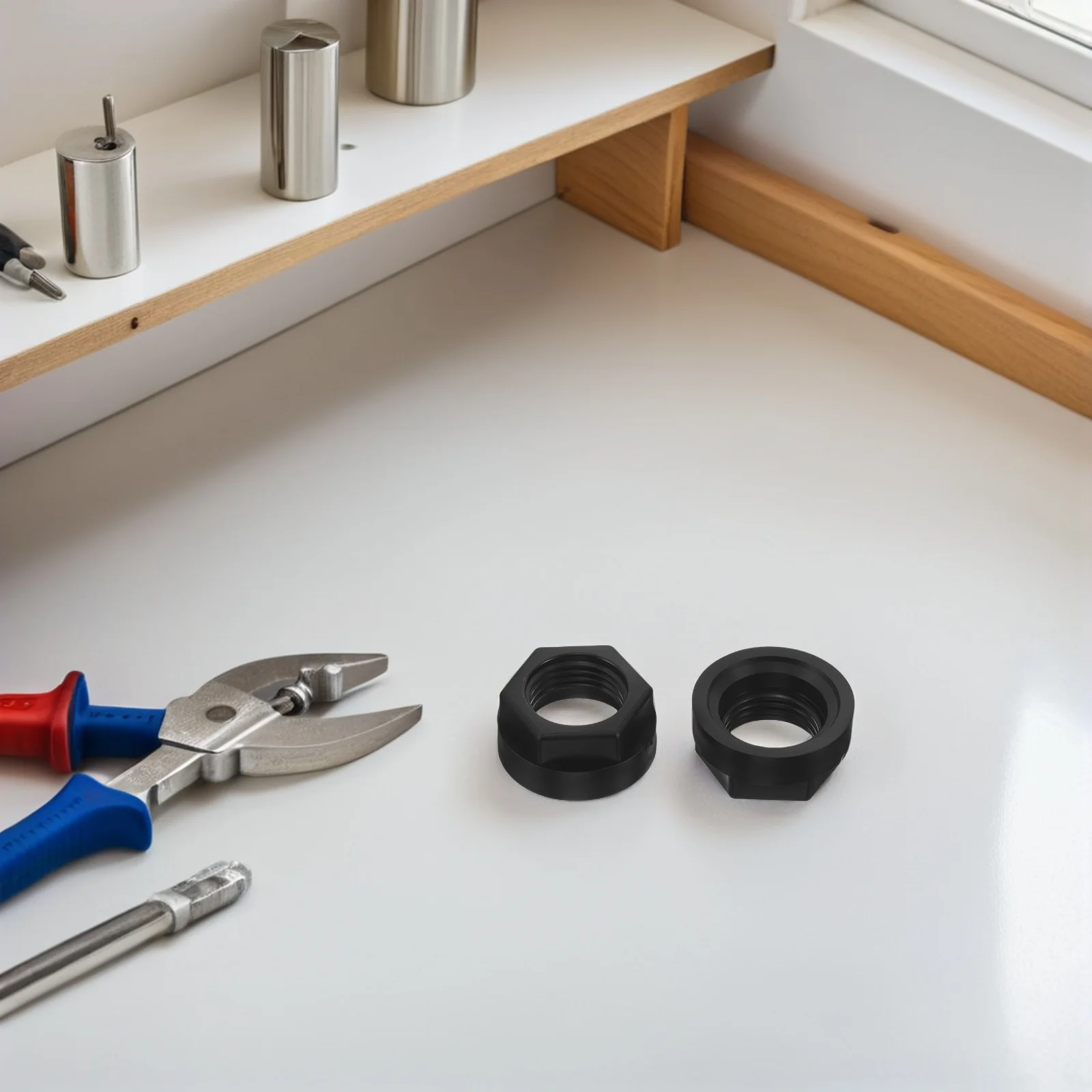 

3Pcs Beverage Dispenser Faucet Nuts Plastic Cooler Replacement Water Tap Spigot Fastening Tool Leak Proof Mini