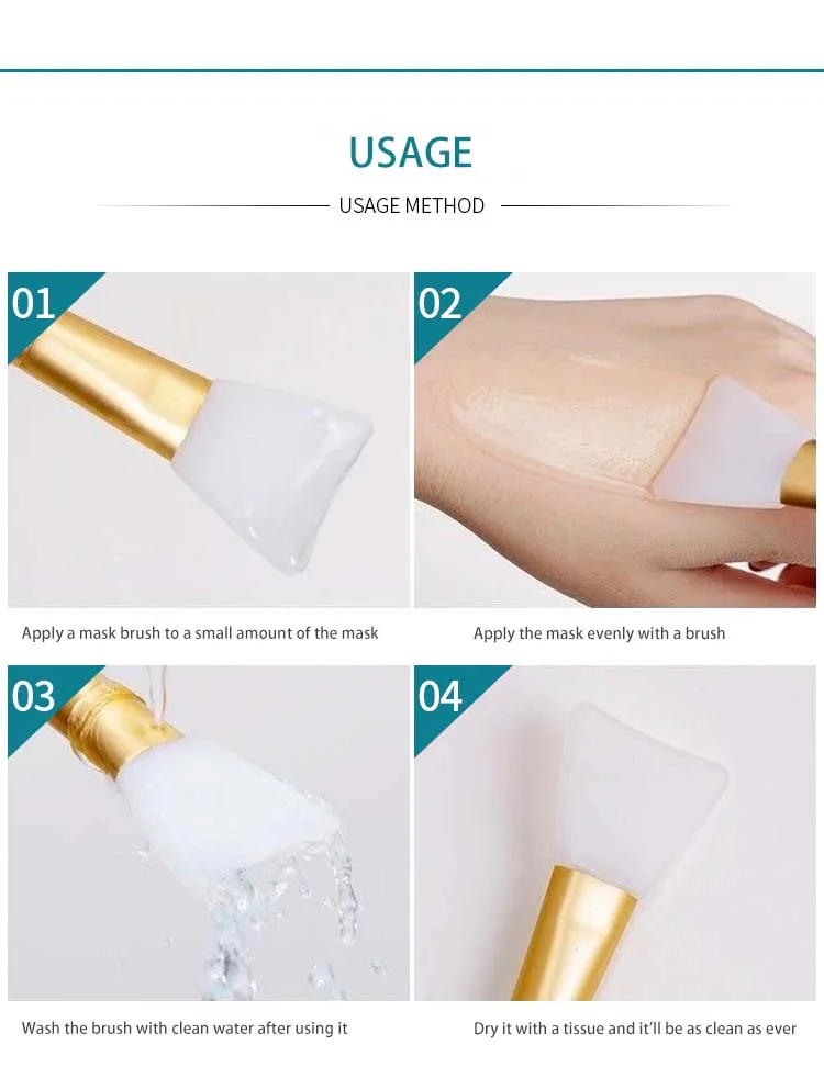 Silicone Facial Mask Brush for Skincare Application description 5
