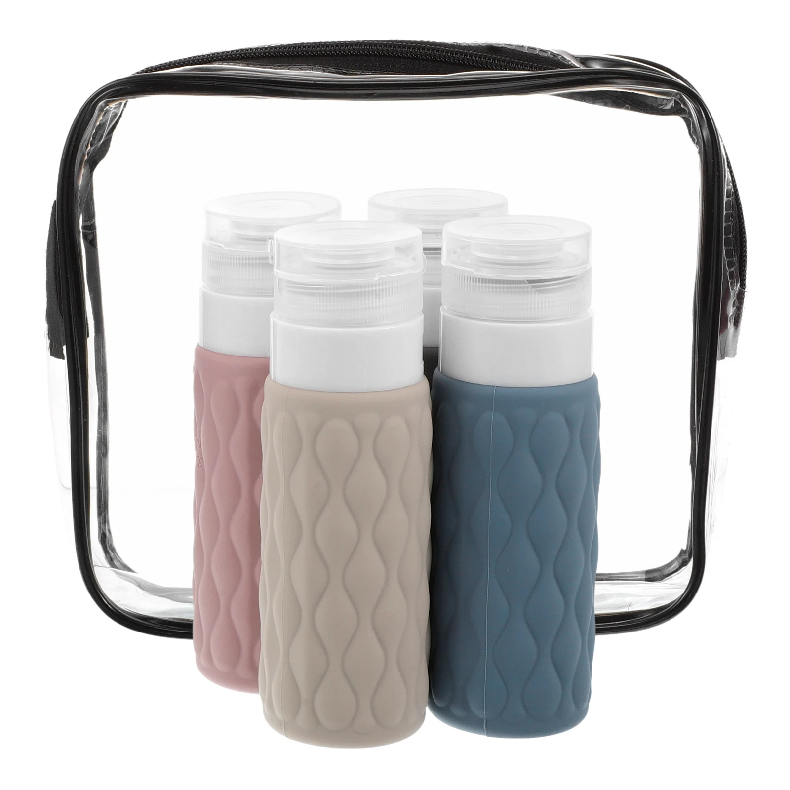 

4 Pcs Travel Bottle Plastic Containers for Toiletries Bathroom Shower Dispensers Perfume Bottles Empty Lotion Pump