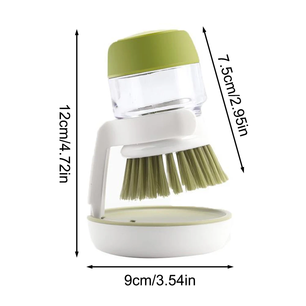 Cooking Brush, Kitchen Press Type Lazy Household Cleaning, Descaling, Dishwashing, Non Greasy Brush, Pot Brush