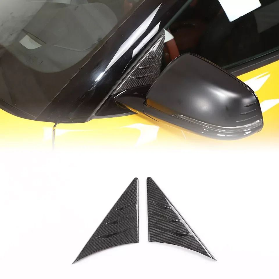 

Real Carbon Fiber Car Rearview mirror side Window Spoiler Side Wing Triangle Cover For Toyota Supra GR A90 MK5 2019-2024