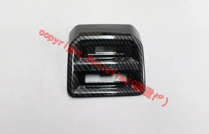 Carbon fiber Style Rear Air-Condition Vent Outlet Cover Trim For Volkswagen VW TIGUAN L 2017 2018 Car Accessories Stickers view 5
