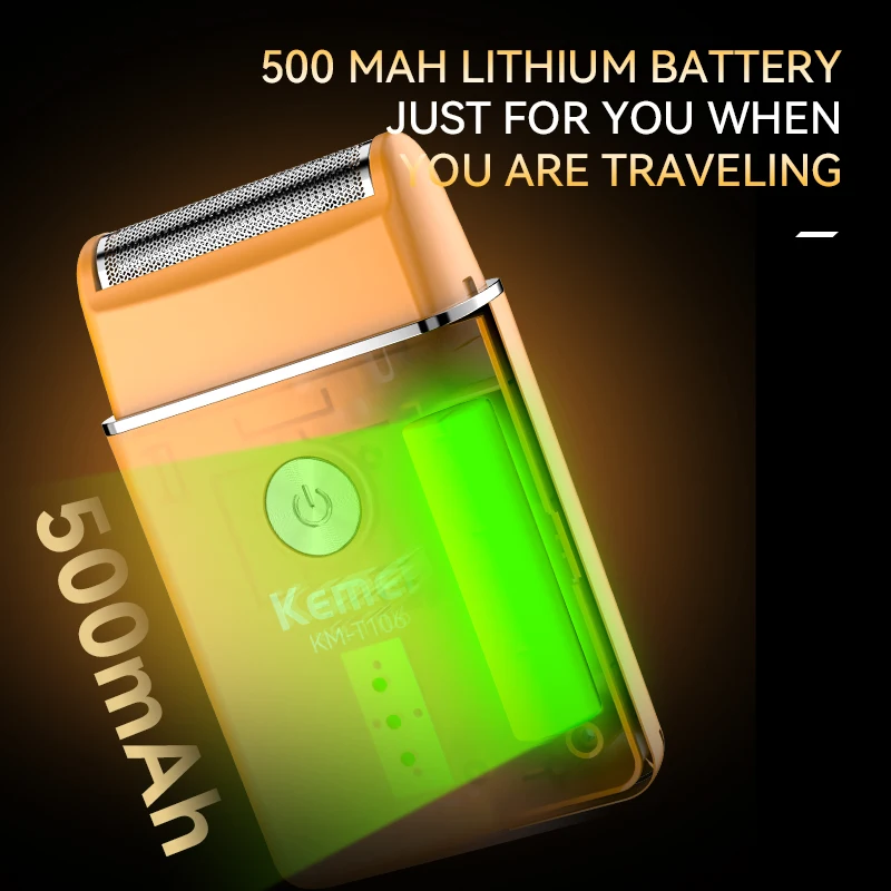 USB Fast Charging Razor Reciprocating Electric Mini Shaver Shaving Powerful and Clean Men's Shaver Hair cutter KM-T106