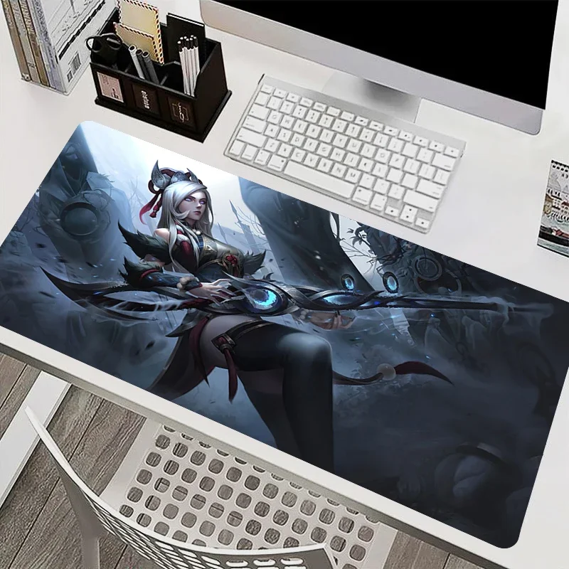 League of Legends Caitlin Mouse Pad Laptop 900x400 New Kawaii HD Desktop Mat Computer Accessories Keyboard  Protecte Game Carpet