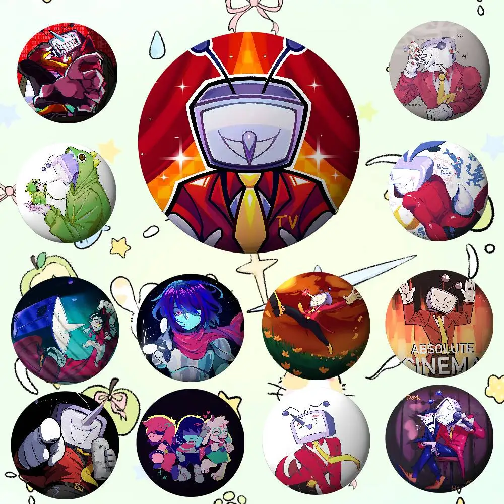 Insignias de Tenna de juego D-Deltarune, broche de botón suave de hojalata, insignia de Metal, accesorios de joyería personalizados, sombrero, bolso, solapa