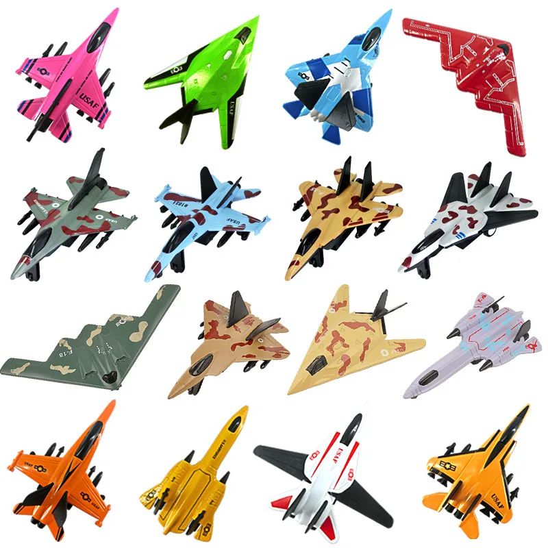 

New Colorful Alloy Aircraft Toy Model 16 Styles Simulation Military Fighter Toy Model Children Educational Toys Boy Gifts