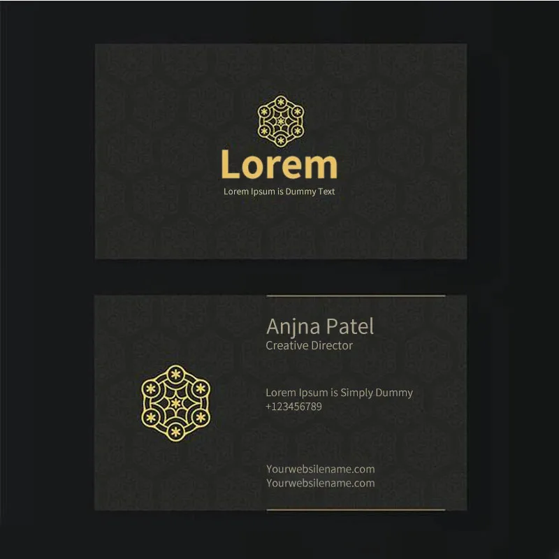 Business Card Customized Logo Gold Foil Business Card Name Cards Gold Card Hot Stamping Logo Printed Cards