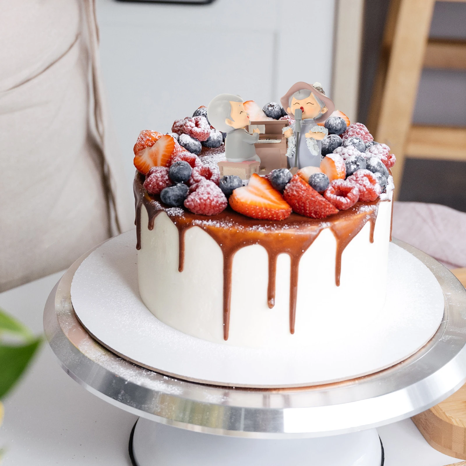 

Souvenir Baking Cake Decoration Elder Wedding Gifts Synthetic Resin Couple Sculpture