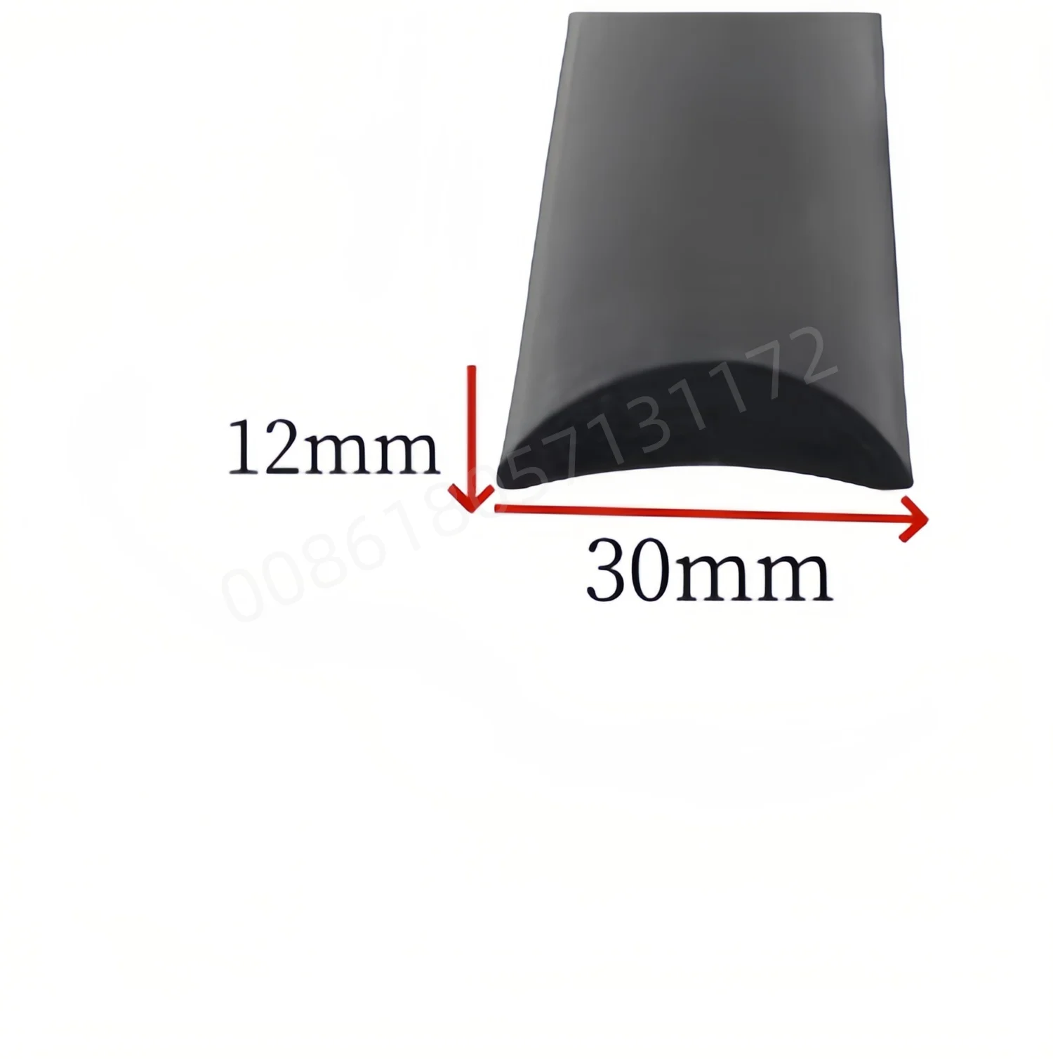 Custom Arch-Shape EPDM Foam Seal Strip,for Door,Window,Car,Machine Insulation Gaskets, Weatherproof, 10mm / 12mm Thick,Black