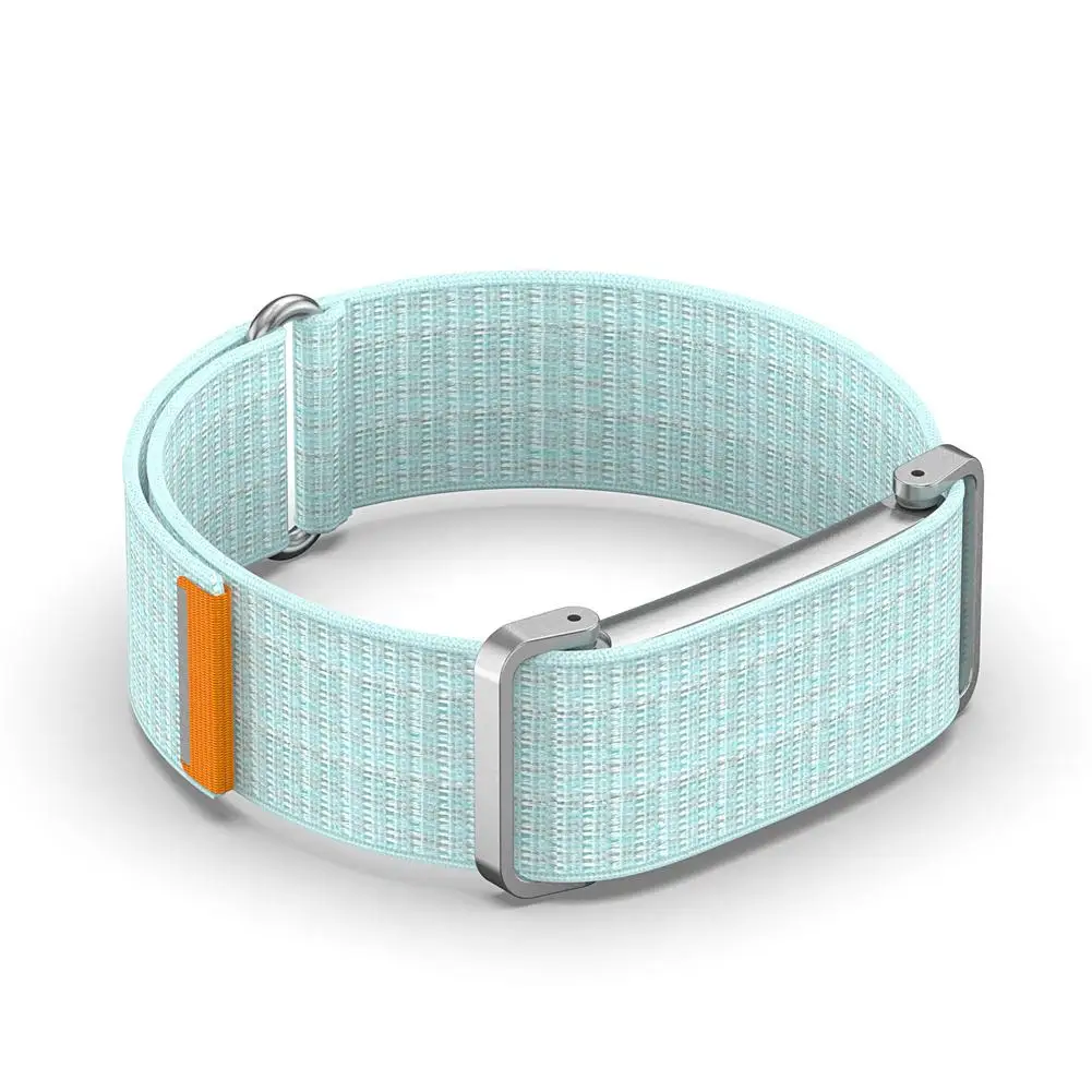 Für Fitbit Air Watch Armband, schlankes, gewebtes Nylonband, atmungsaktives Ersatzarmband mit Metallgehäuse-Zubehör