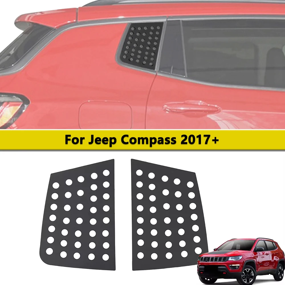 

Side Quarter Window Glass Decal for Jeep Compass 2017-2025 Triangle Window Panel Decoration Cover Stickers Car Accessories