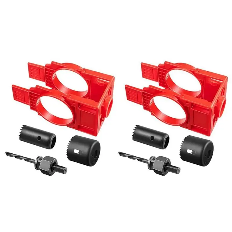 A92Z 2Set Door Lock Installation Kit,Door Hole Drilling Kit For Wooden Doors,Door Lock Hole Saw Door Knob Installation Kit