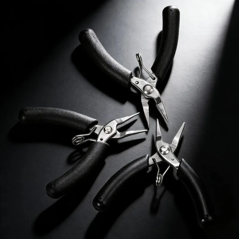 

Mini Diagonal & Chain Nose Pliers Set for Jewelry Making Beading DIY Craft Repair Precision Hand Tool
