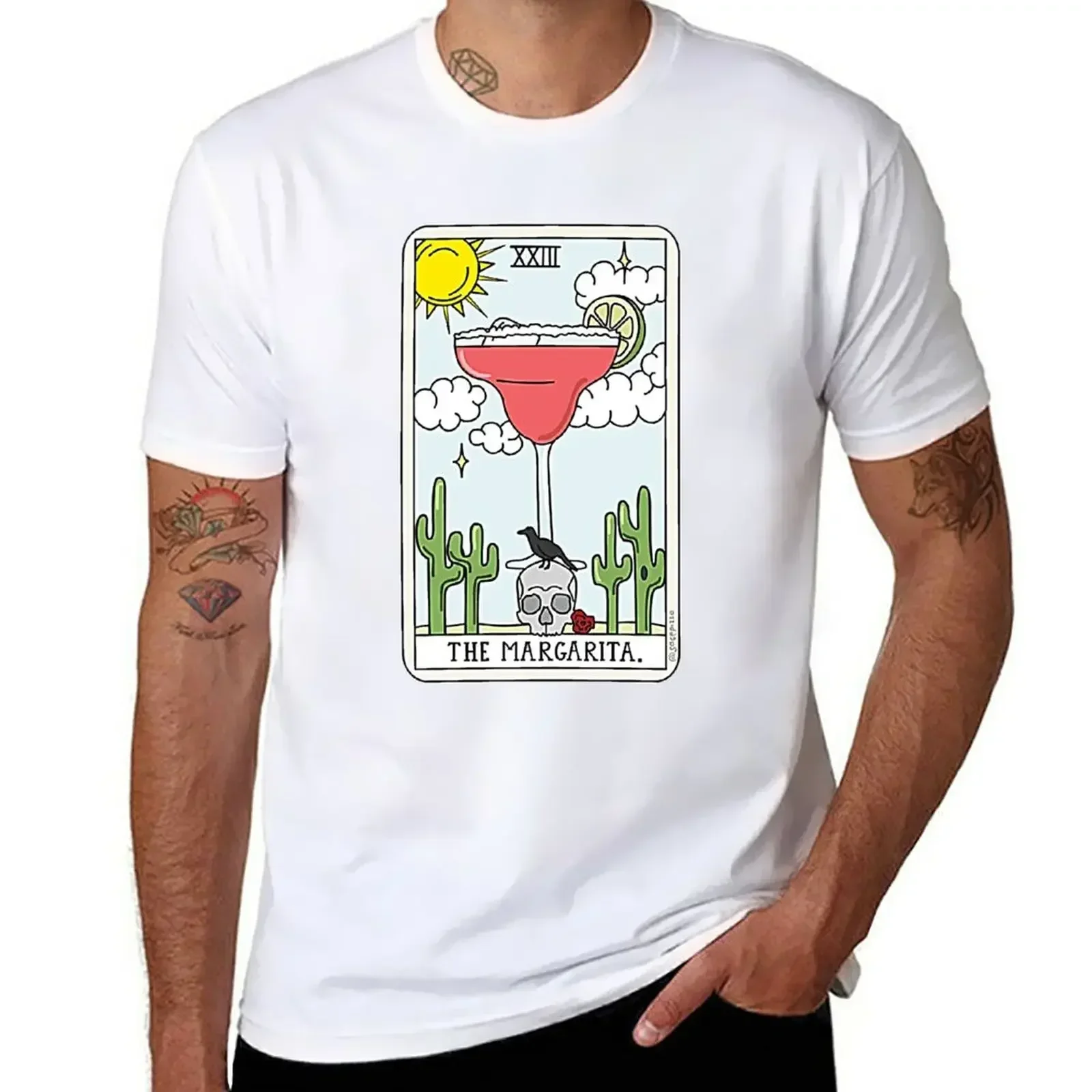 Camiseta MAR.GA.RI.TA READING, ropa divertida de verano, camisetas gráficas para hombre