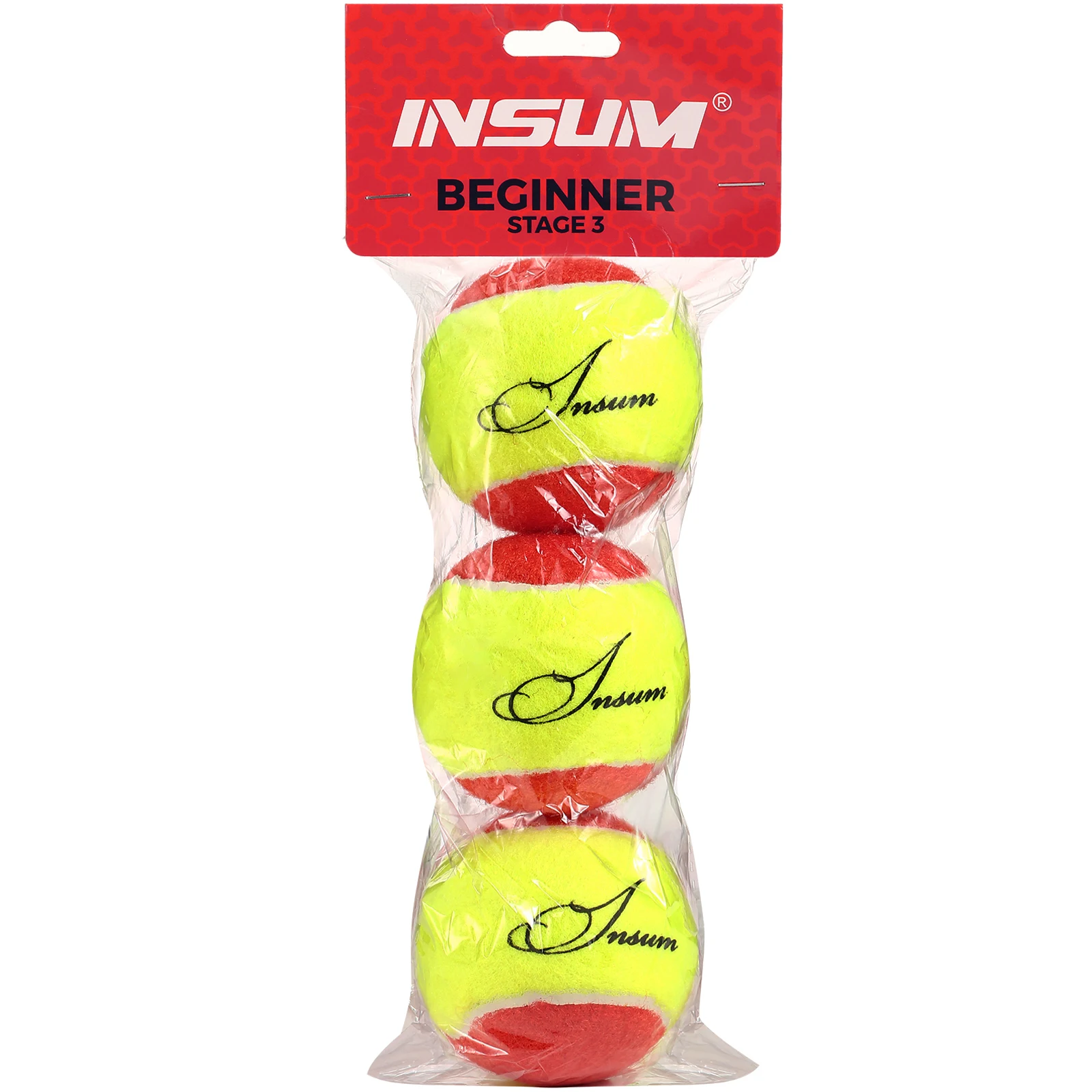 insum Junior Kids Tennis Balls Felt for Beginner Teen Red Orange Green,25%,50%,75% Slower Speed Low Compression Tennis Ball for