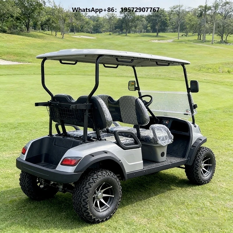 4 Seater Sport Golf Cart 5kW High Efficiency AC Motor 48V Battery Customizable Color 70-90km Range for