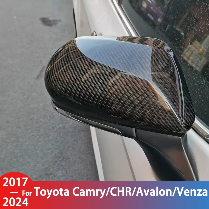 

Dry Carbon Fiber Aide View Mirror For Toyota Camry CHR Venza Avalon Replace Mirror Cover 2017-2024 (87945-06130__87915-06130)