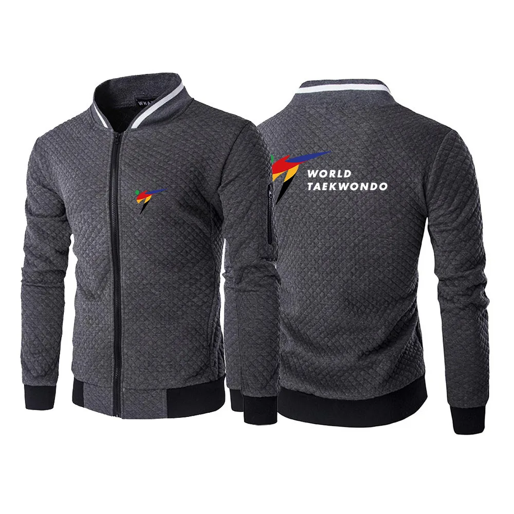 WTF World Taekwondo Federation 2024 Men Spring Autumn Casual Fashion Simple Six-color Zipper Hoodie Harajuku Hight Quality Coat