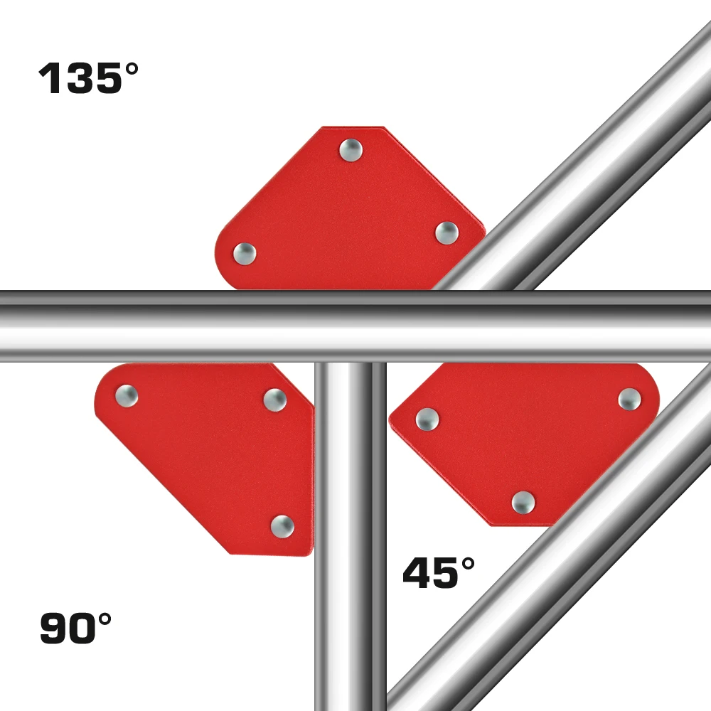 4 Stück magnetischer Schweißfixierer 45 °   90 °   135 °   Mehrwinkel-Magnet-Schweißpositionierer, Ferrit-Hilfsortungswerkzeug, Schweißmagnete, Geschenke