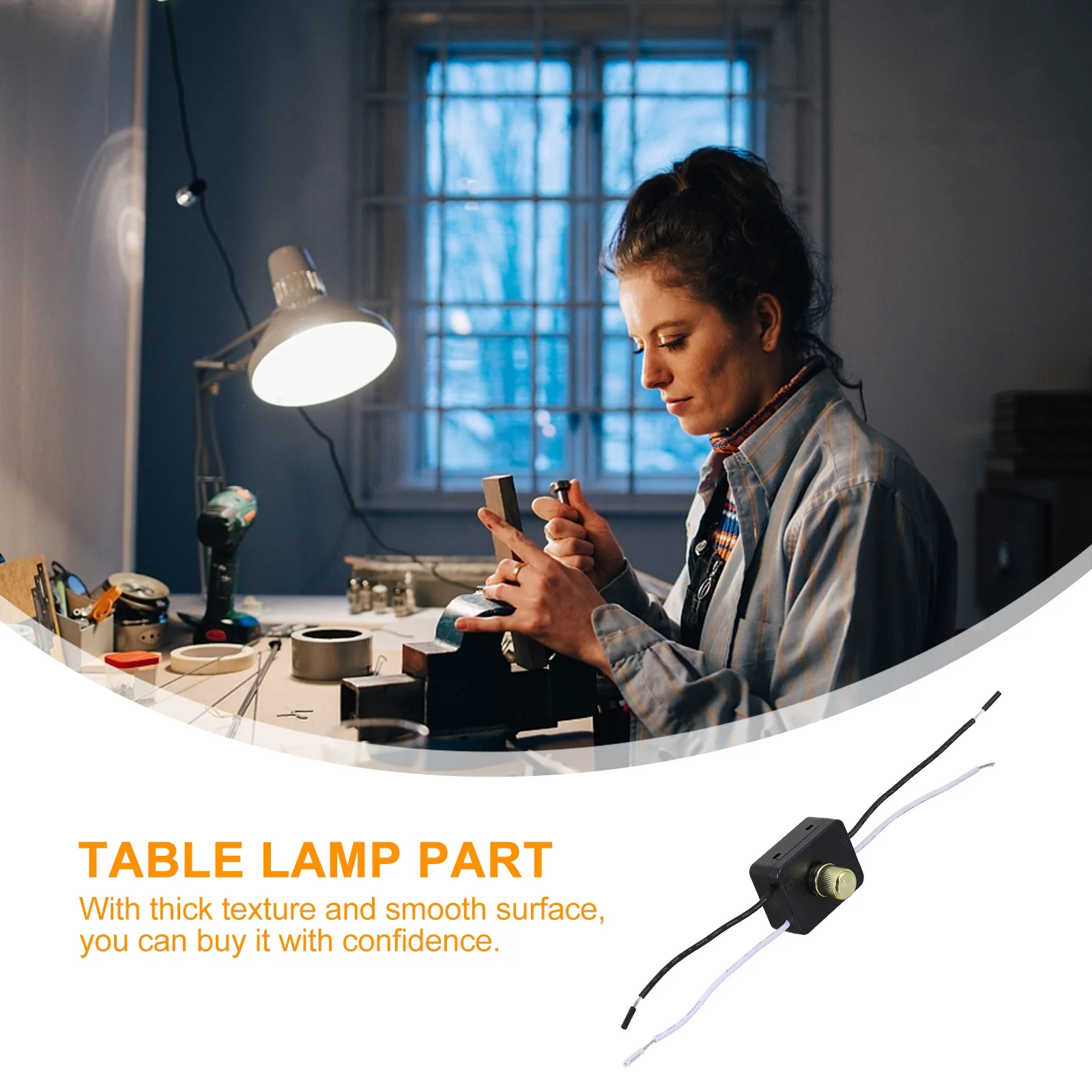 1Pcs LED Desk Lamp Dimmer Switch Robust Replacement Knob Precision Rotary Control for Table Light Wide Dimming Range Compact