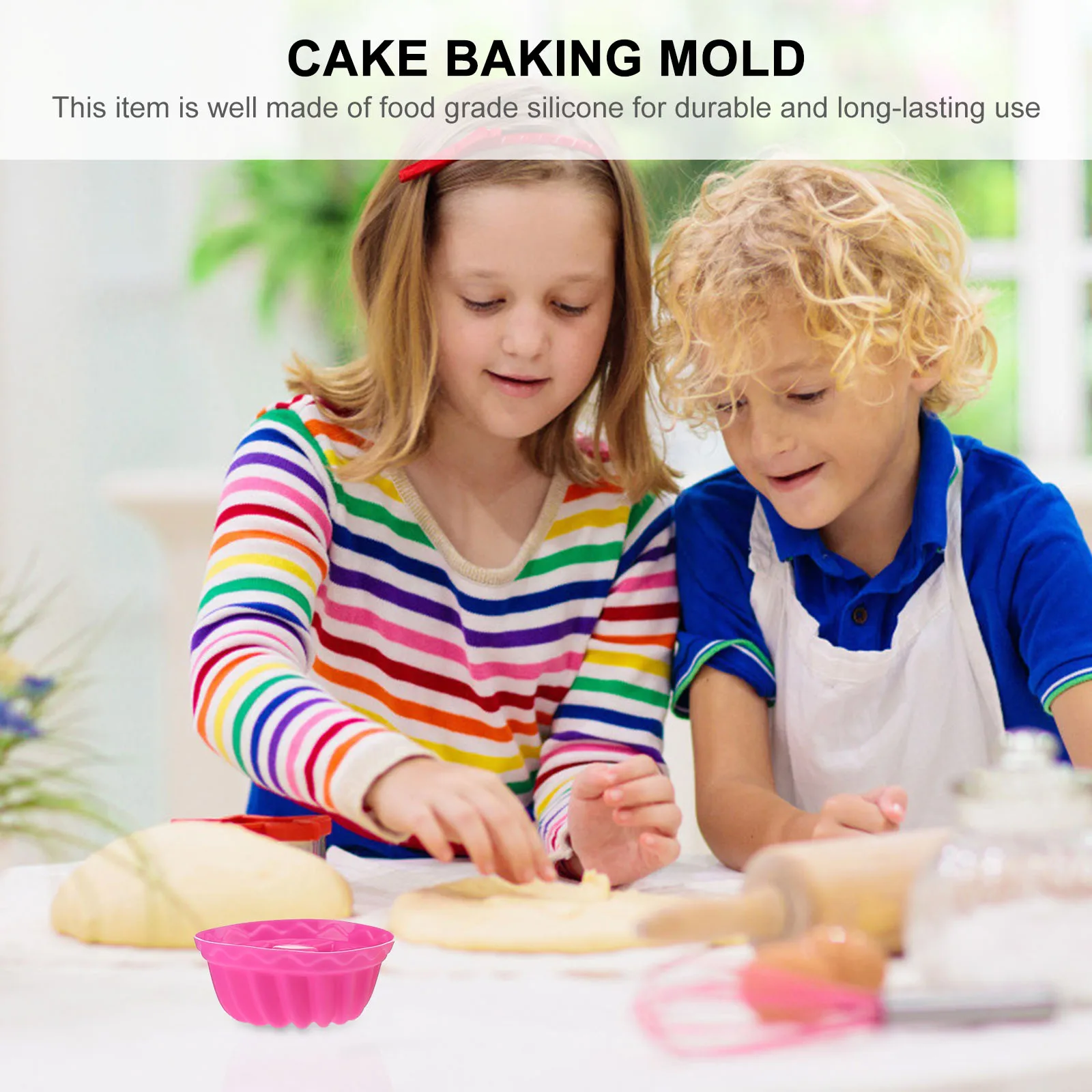 

12 Pcs Silicone Cake Mold Baking Fudge Oven Safe Non Stick Chiffon Set Easy Clean Heat Resistant Food Grade Reusable