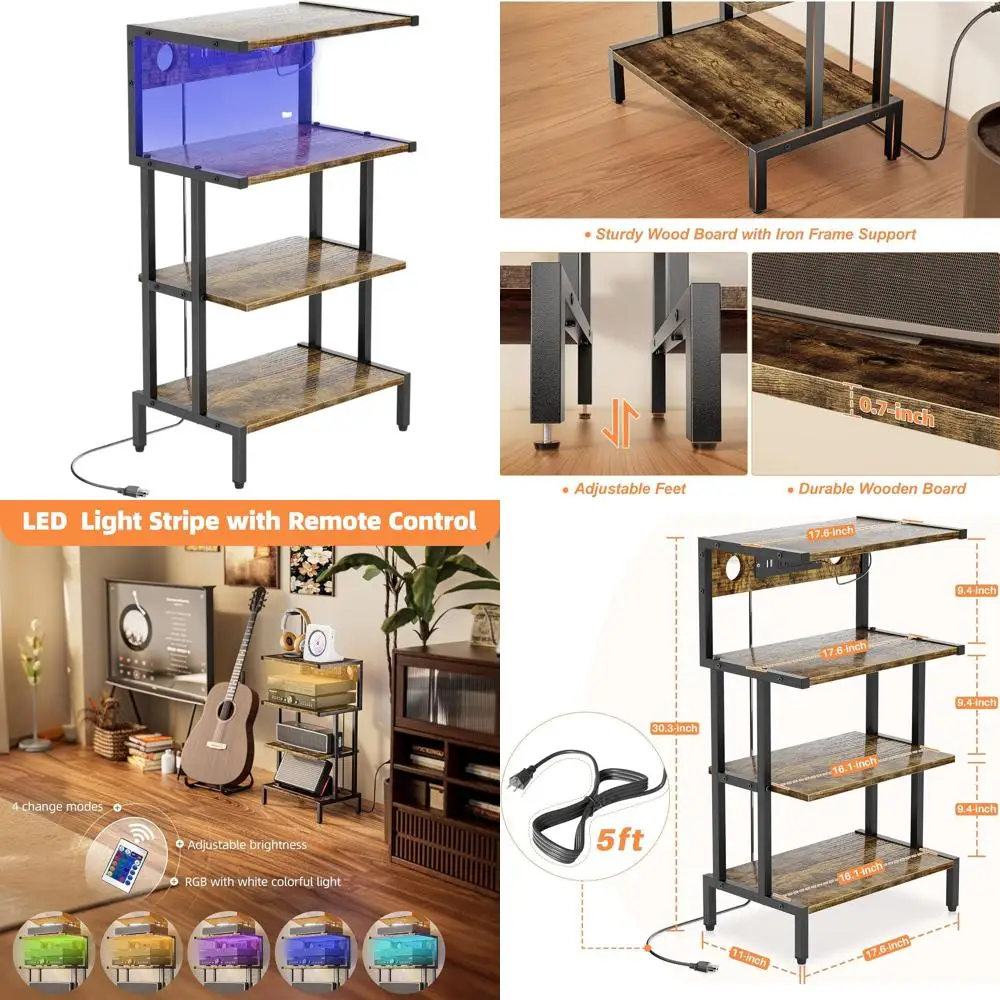 4-Tier Led Lighted …