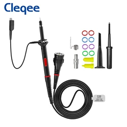 Cleqee P7300 Oscilloscope Probe 300MHz with BNC Protective Cap Adjustable Scope Probe X1/X10 DC-300MHz