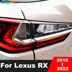 For LEXUS RX 2016 2017 2018 2019 2020 2021 2022 Chrome Car Rear Light Lamp Eyebrow Cover Tail Taillight Eyelid Trims Accessories