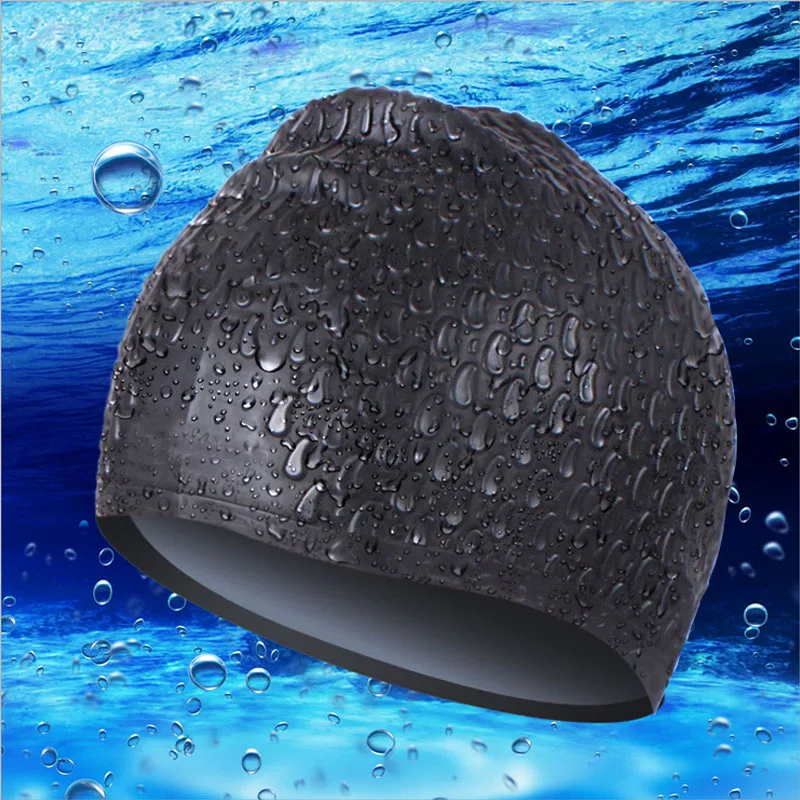 Swimming Caps Men Women Waterproof Large Long Hair Ear Plug Protect Swimming Hats Silicone Swim Cap Swimming Pool Accessories