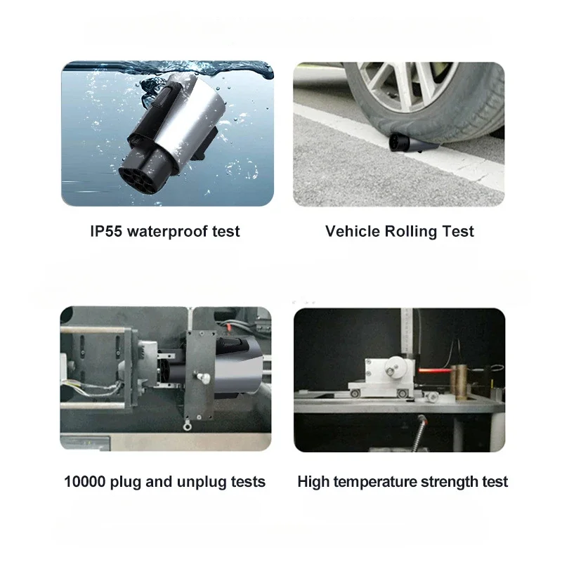 FITMPH IEC 62196-2 to GBT Converter, 250V 32A, Dual Security Anti-drop Lock, Only for GB/T vehicle Owners, Type 2 to GBT