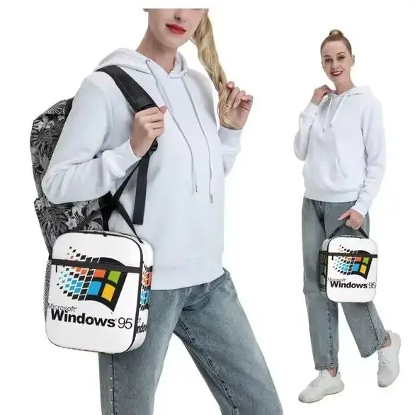 

Lunch Boxes Windows 95 Vaporwave Accessories Windows95 Classic Computer System Lunch Food Box