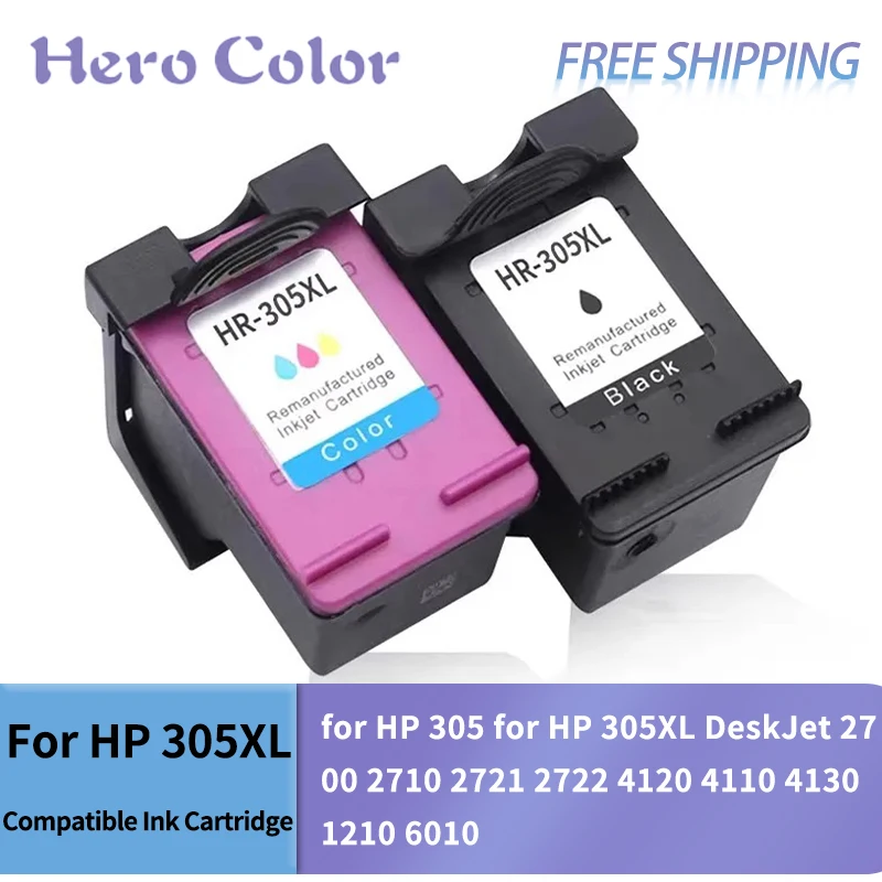 Compatible Remanufactured For HP 305 XL 305XL Ink Cartridges For HP Deskjet Series 2700 2710 2721 2722 4120 4110 4130 1210 6010