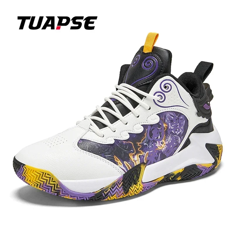 TUAPSE Basketball Shoes Men Breathable Sneakers Men Non-Slip Casual Cushioning Shoes Training Athletic Sports Shoes Big Size 48