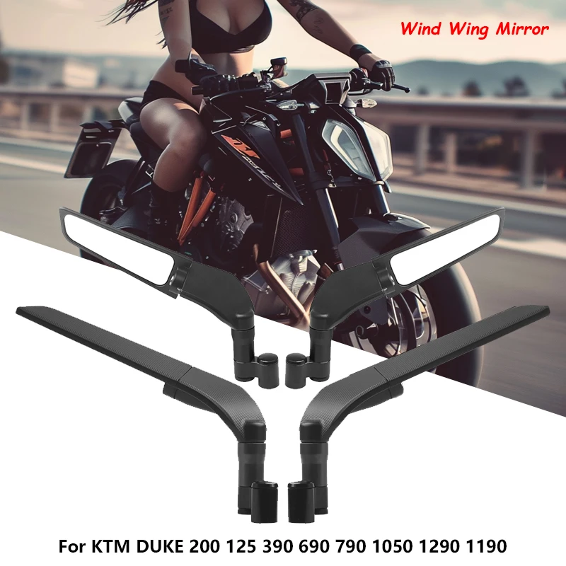 Für ktm duke 200 125 390 690 790 1050 1290 1190 universeller Motorrads piegel Windflügel seitiger Rückspiegel