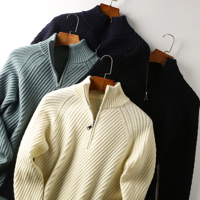 

Мужской вязаный свитер Rare Find Premium Quali Work Cut Label Tail Single Thi Knitwear Faion Urban Sle Long Sve Warmth