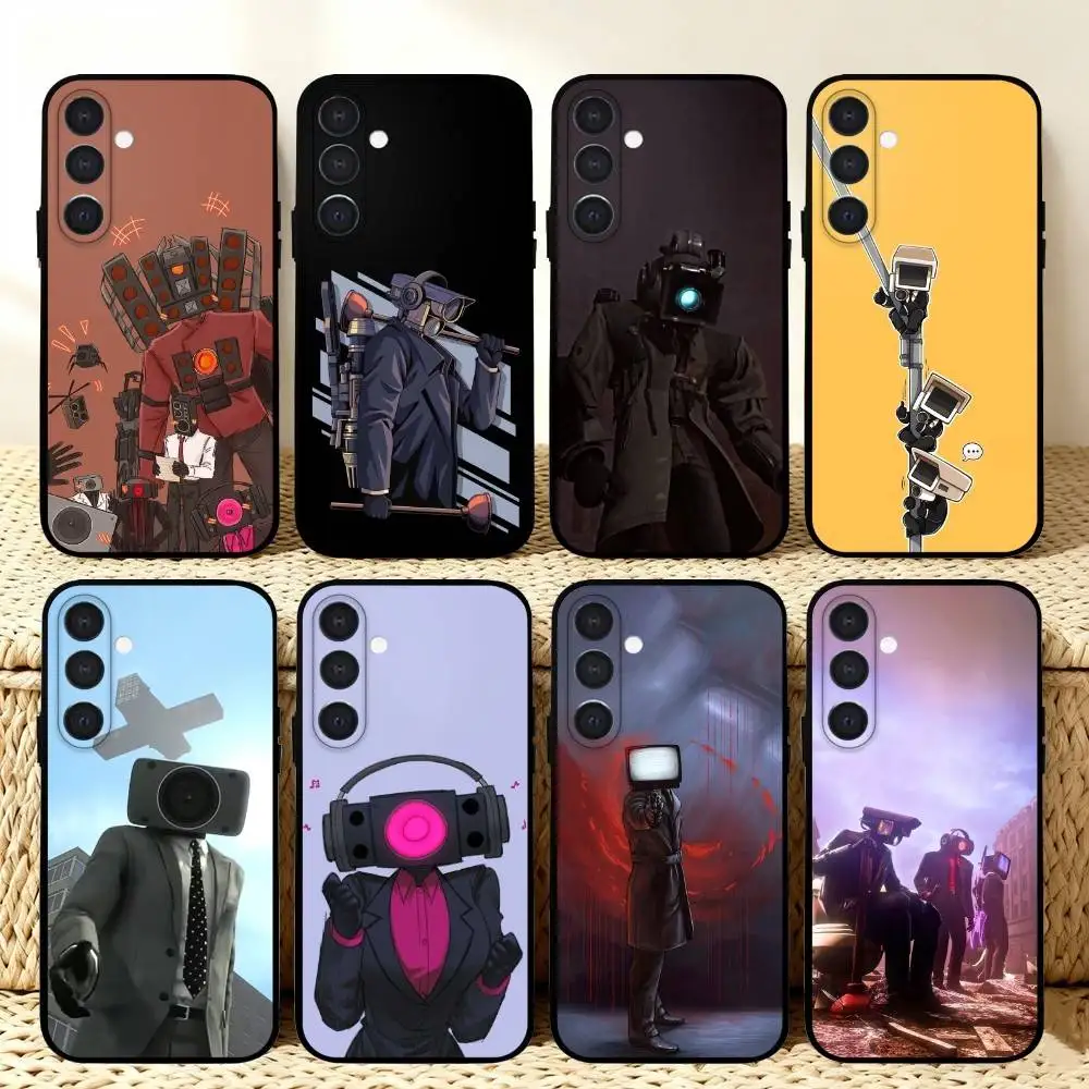 

S-Skibidi T-Toilet ANIME Phone Case For Samsung A73,72,71,53,52,51,22,91,80, Soft Black Cover