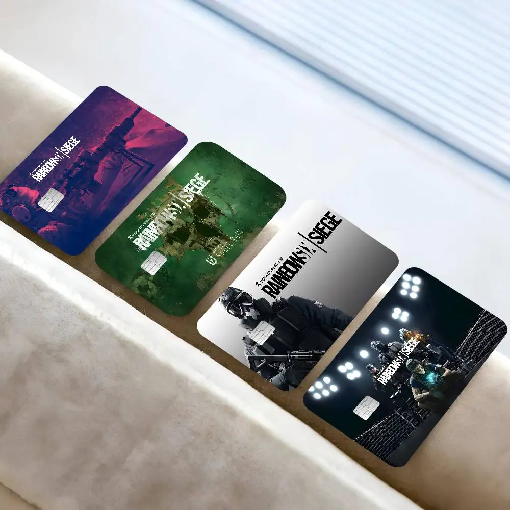 Game R-Rainbow S-Six S-Siege Anime Anime Front Cover Film Sticker Skin for Credit Debit Card Small Large Chip