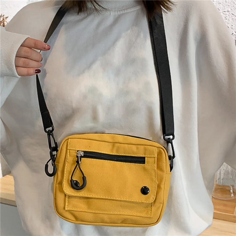 

Crossbody Bag New Canvas Casual Versatile Beautiful Fashion Women One Shoulder Packet Large Capacity Mobile Phone Coin Purse