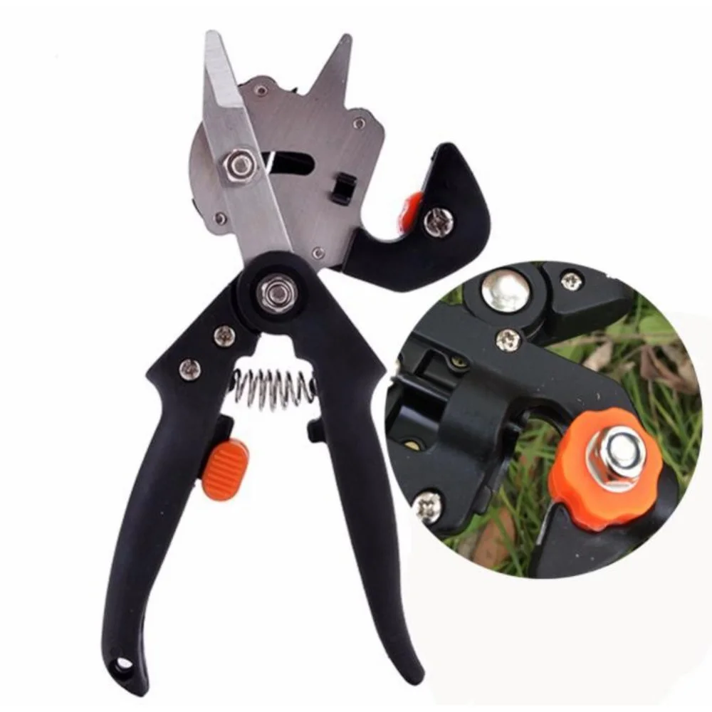 100PCS Garden Fruit Tree Pro Pruning Shears Scissor Grafting Cutting Tool Snip Secateur Machine + 2 Blade Garden Tools Set