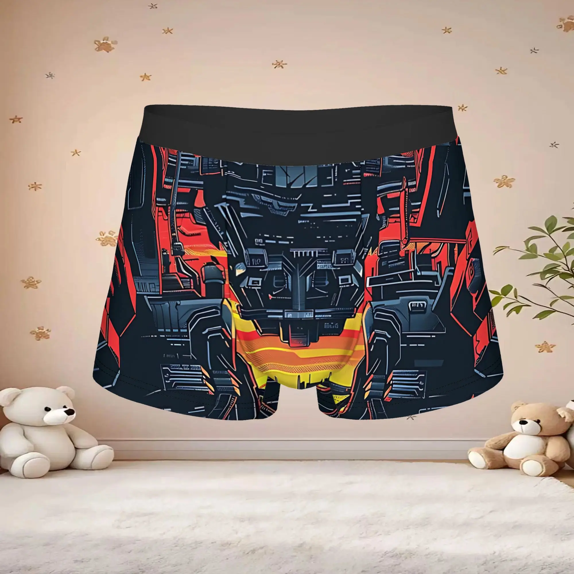 1pc Popular Binary Battlefield Print boxers  adults  Homme Panties Men's Underwear Print Shorts Boxer Briefs