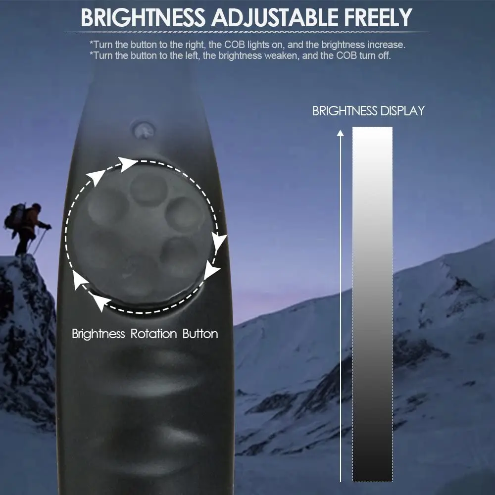 Magnetic COB Work Light Rechargeable 18650 Battery Flashlight Fishing Camping Lantern Car Repair Lamp High Power LED Flashlight