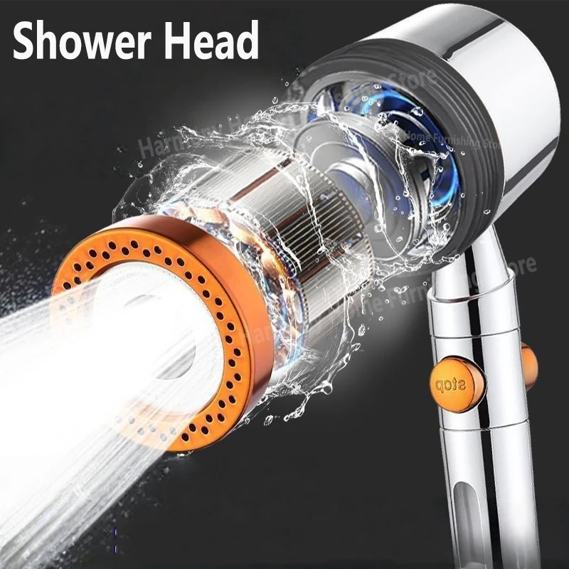 

2025 High Pressure Water Saving Filter Shower Head 6 Modes Handheld Shower Head One Button Stop Bathroom Accessories Set