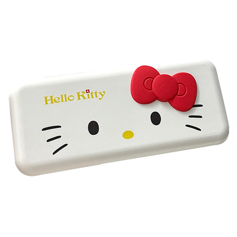 Boîte de rangement pour lentilles de contact Hello Kitty, étui Kawaii Sanurgente KT Cat Beauty Pupil, récipient pour lentilles cosmétiques avec miroir, 5 paires