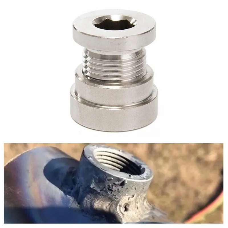 1/10pcs for Exhaust Oxygen Sensor Welding Install Lambda Sensor Nut and Plug for M18*1.5 Stainless Steel S304 Bung and Nut Kit