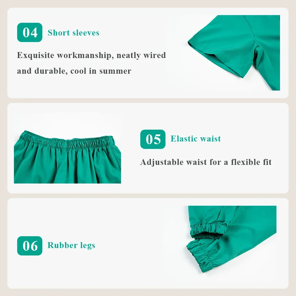 Operating Room Clinical Scrubs Set Uniforms Beautician Lab Workwear Pocket Medical Nurse Nursing Vet Work Clothes Surgical Woman