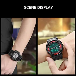 Fashion Outdoors Watch For Men Boy Led Digital Sports Watch Date Rubber Sports Wrist Watch For Men Montre Homme