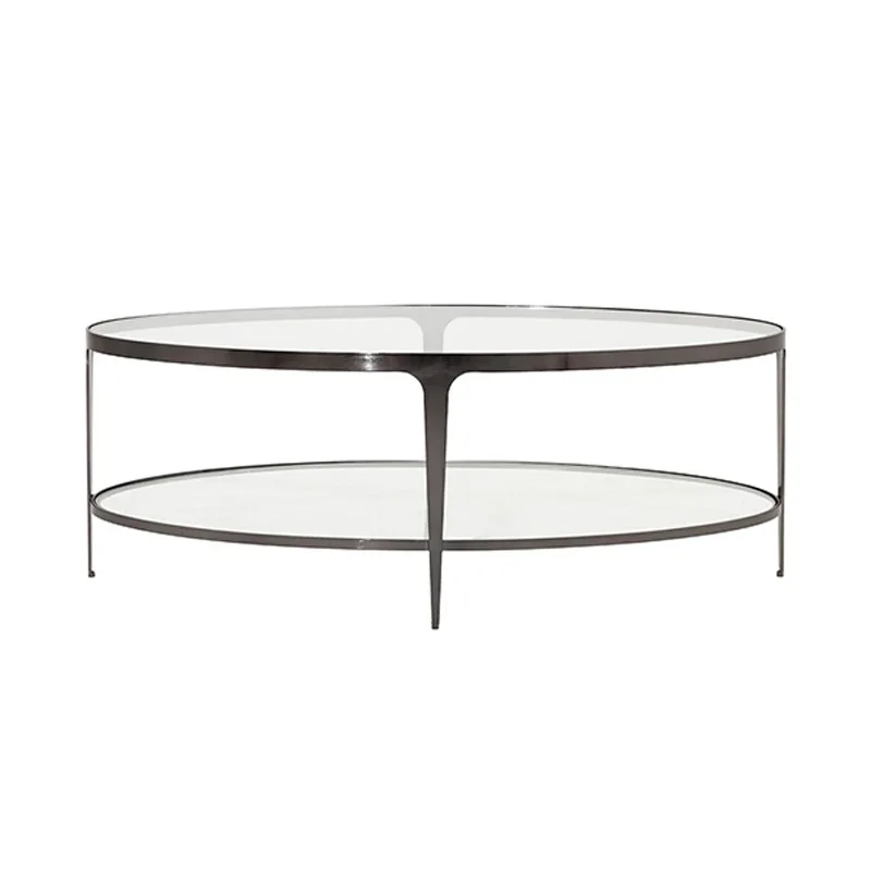 

Italian minimalist designer creative wrought iron coffee table light luxury coffee table