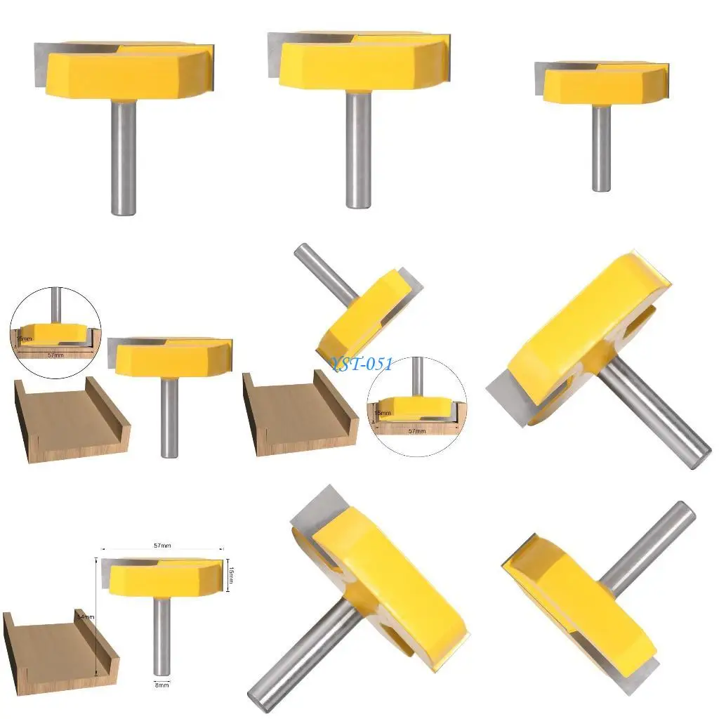 

E15A 8mm Shank Woodworking Router Bit Background Cleaning Milling Cutter Slotting